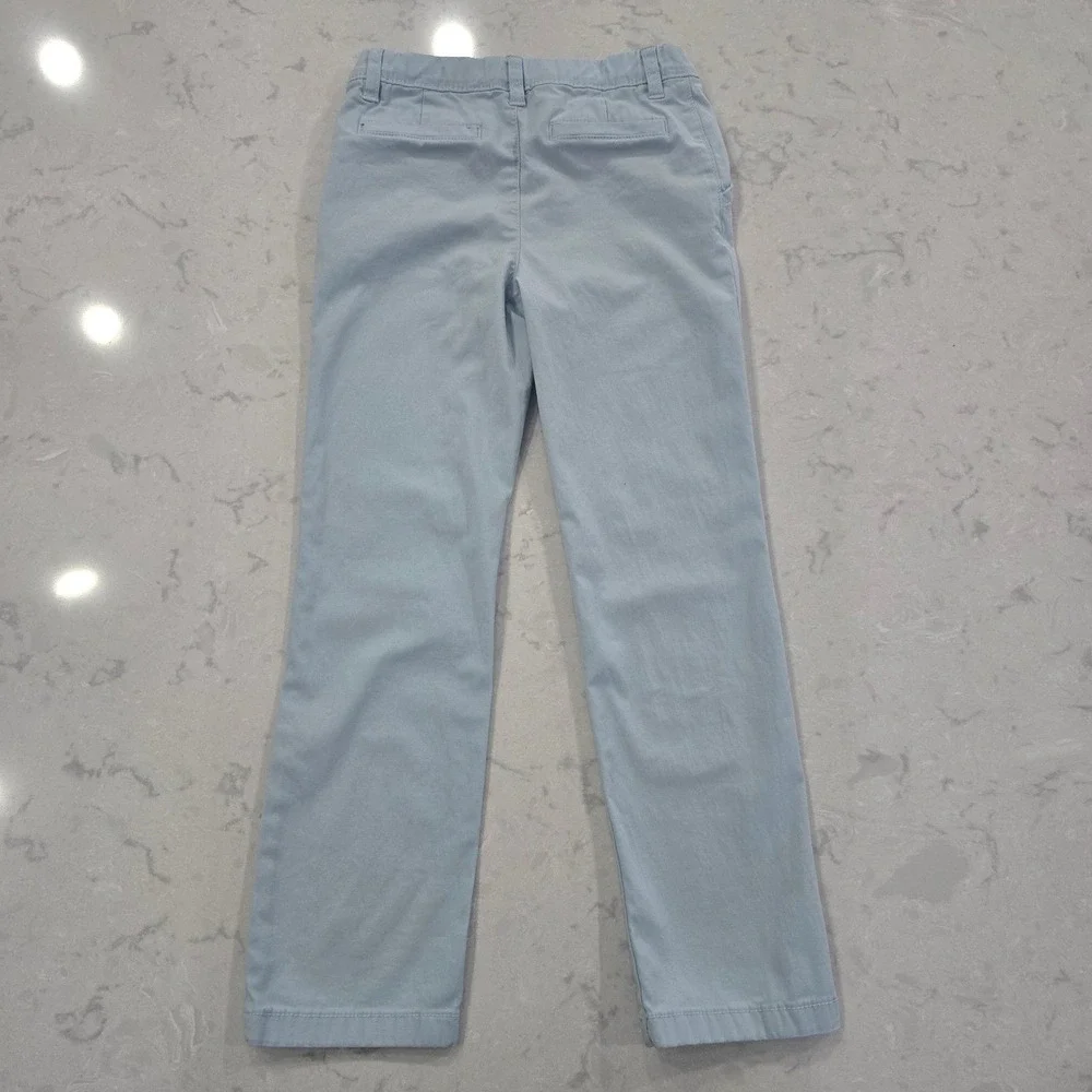 Carters Girls Light Blue Chino Pants Straight Leg Stretch Size 7 7A CAR77621-S51